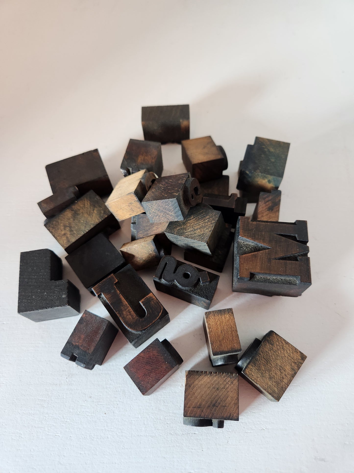 For Laura: Antique Wood Letterpress Set – Letters & Punctuation