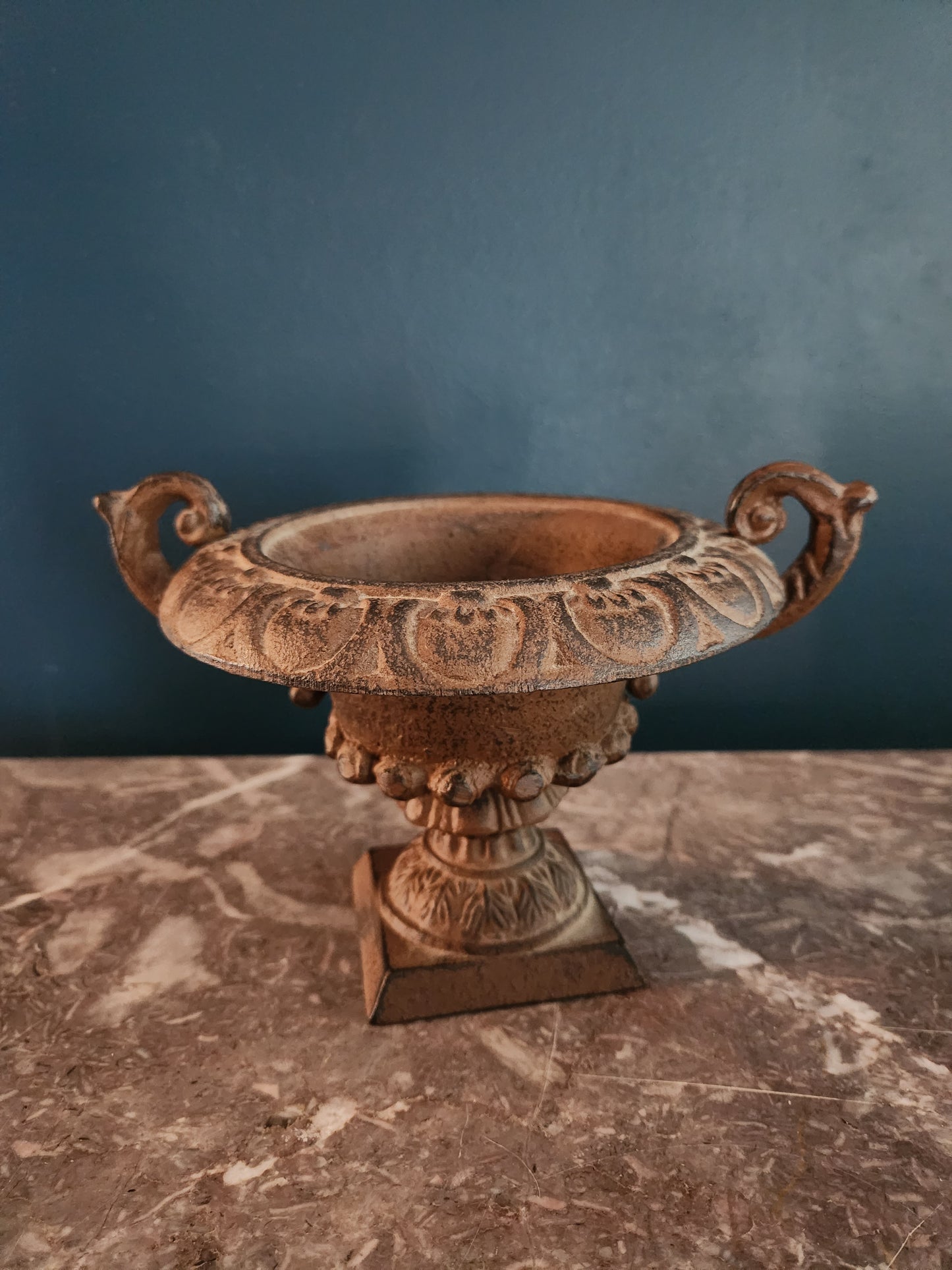 Vintage Cast Iron Urn with Handles