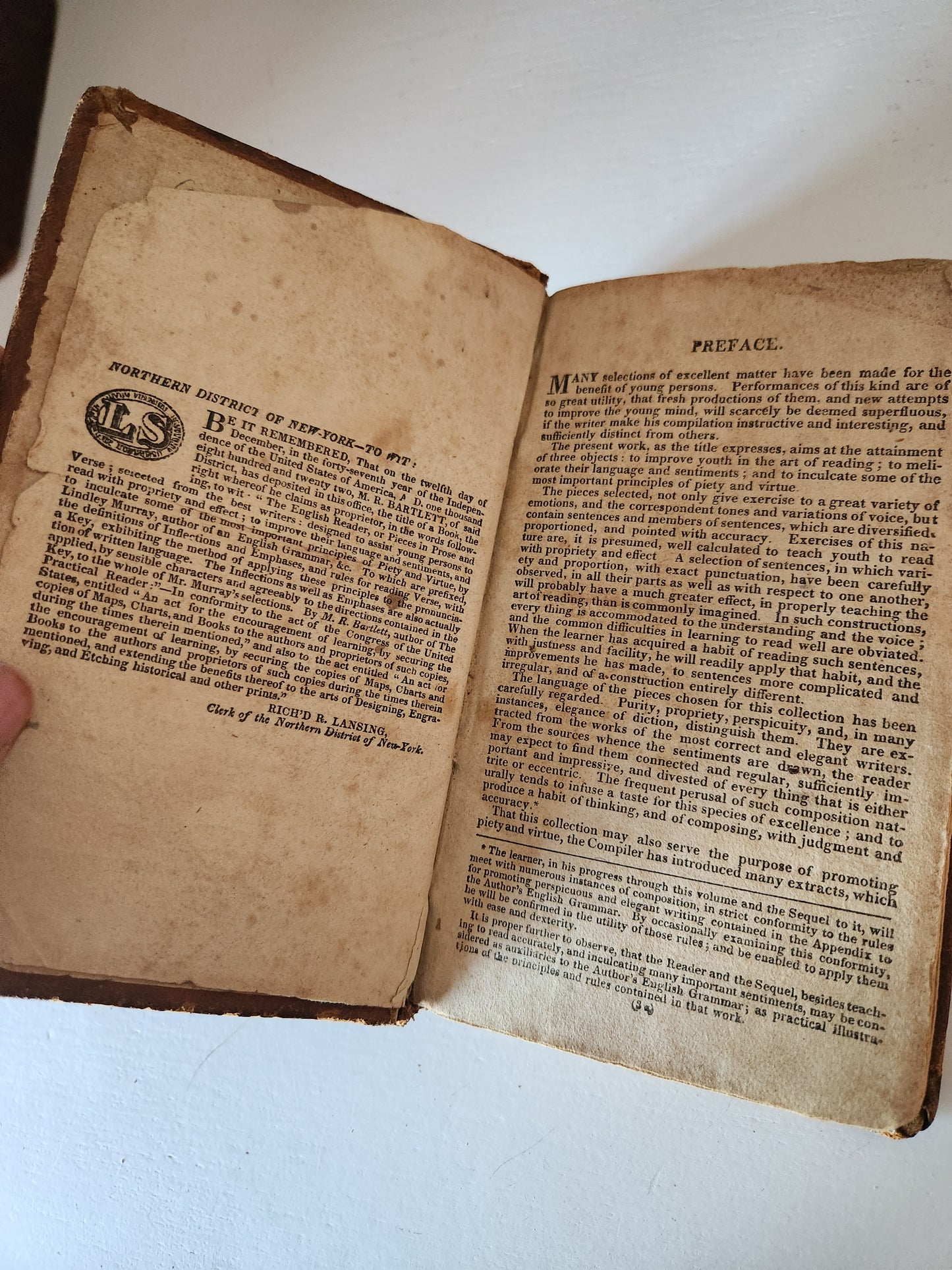 1828 English Reader-leather bound