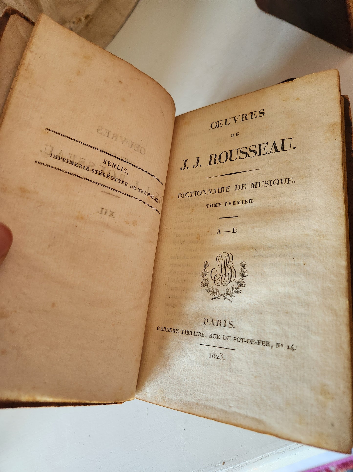 Complete Works of Jean-Jacques Rousseau 1823 French books