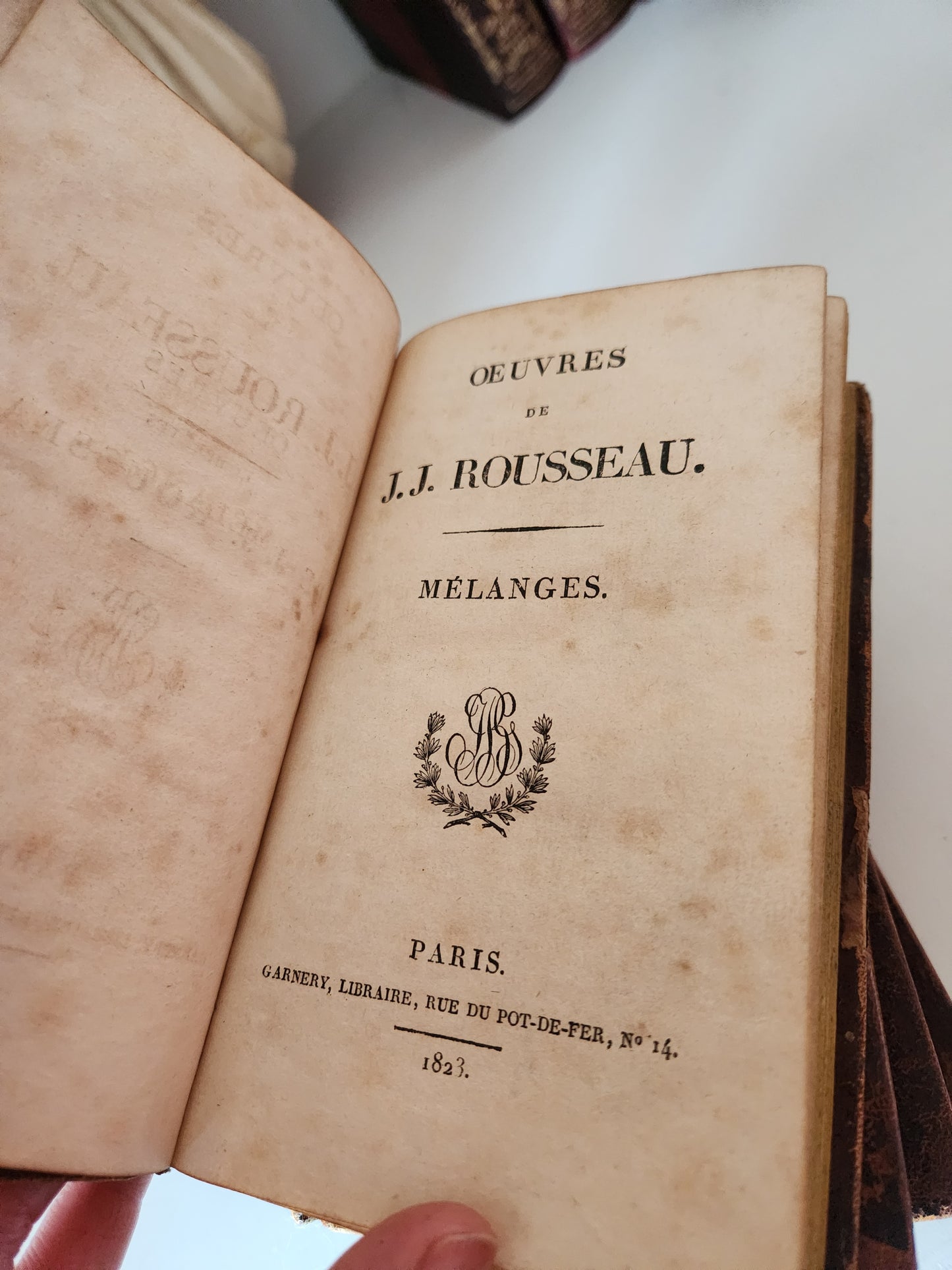 Complete Works of Jean-Jacques Rousseau 1823 French books