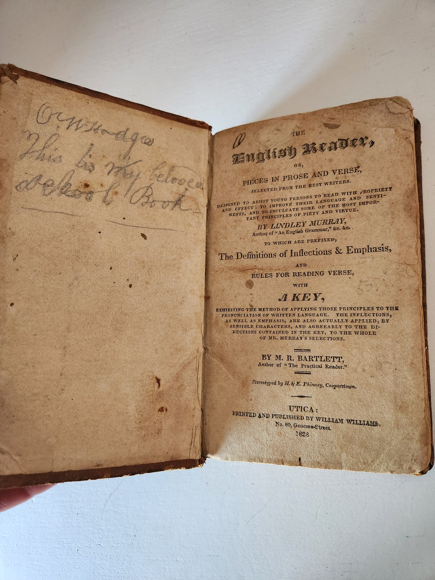 1828 English Reader-leather bound