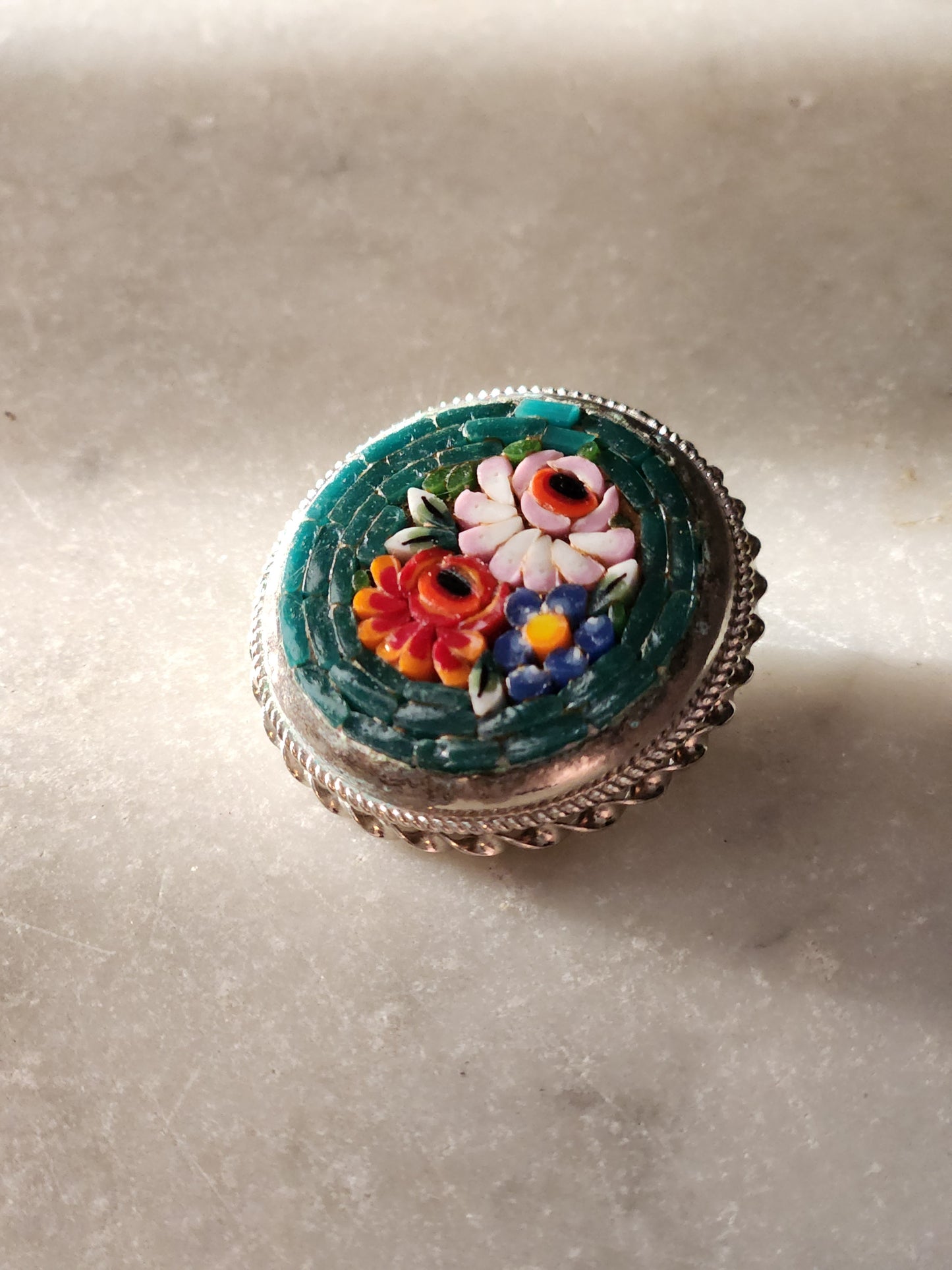 Italian Micro Mosaic Brooch