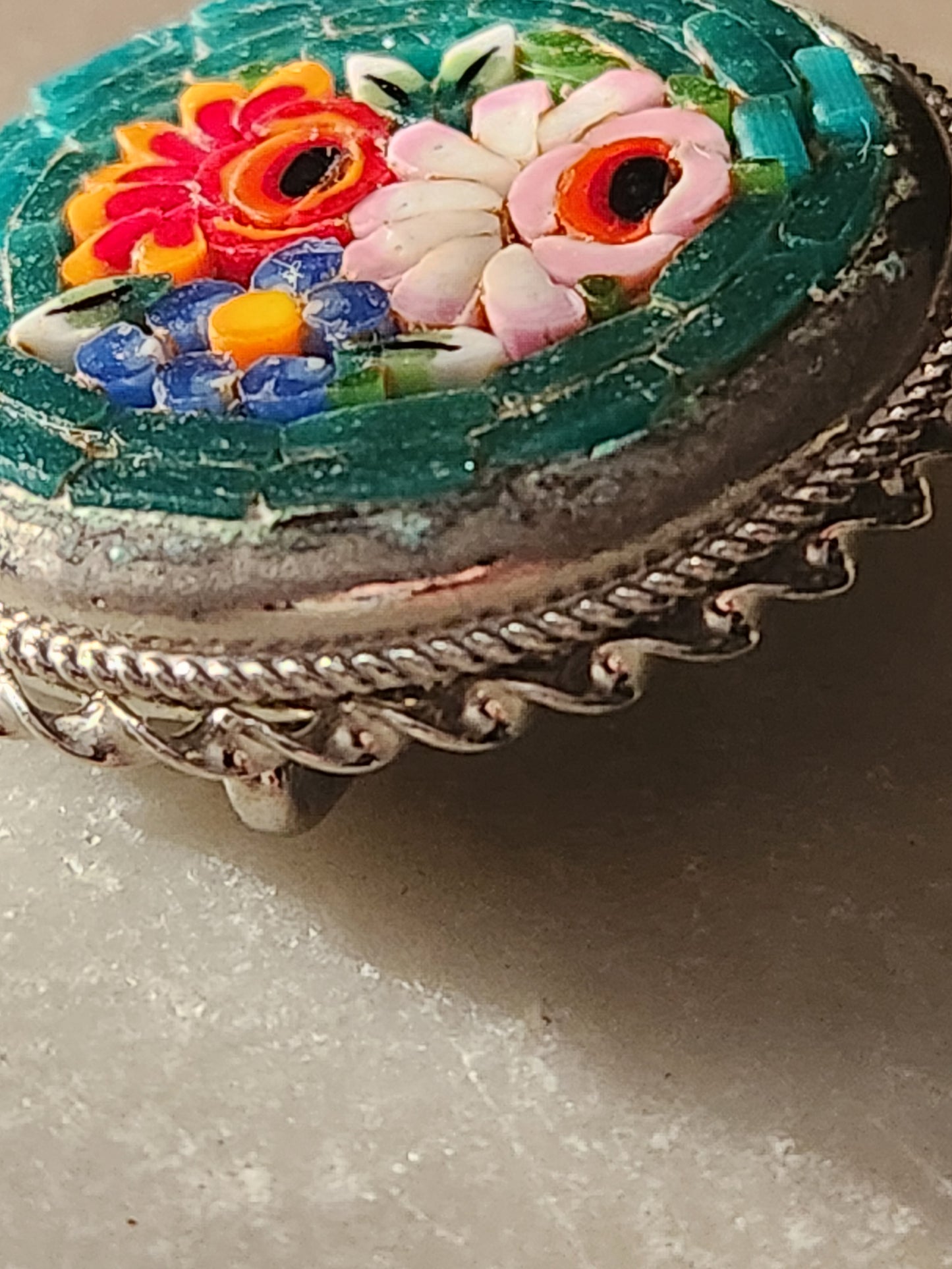 Italian Micro Mosaic Brooch