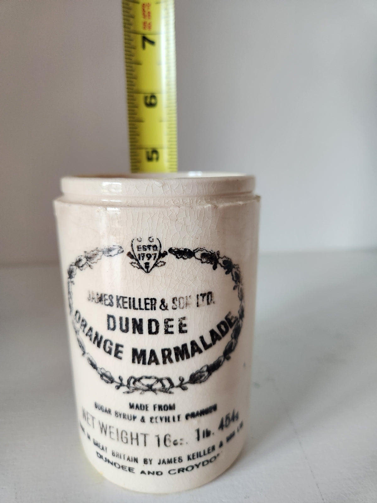 Antique Dundee Orange Maemalade Crock