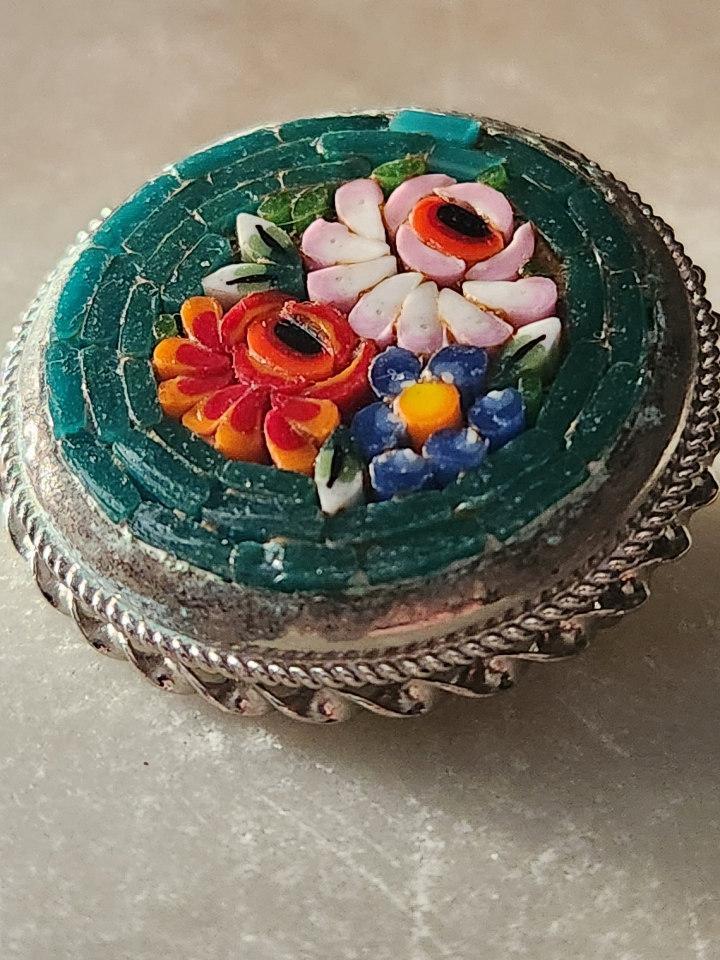 Italian Micro Mosaic Brooch