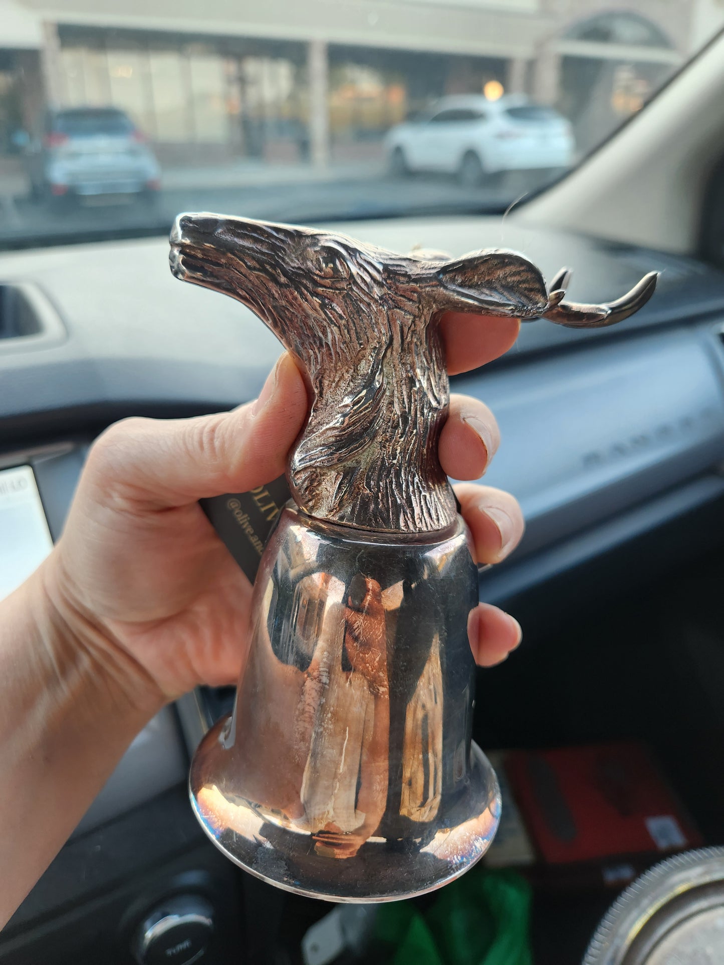 Stag stirrup cup