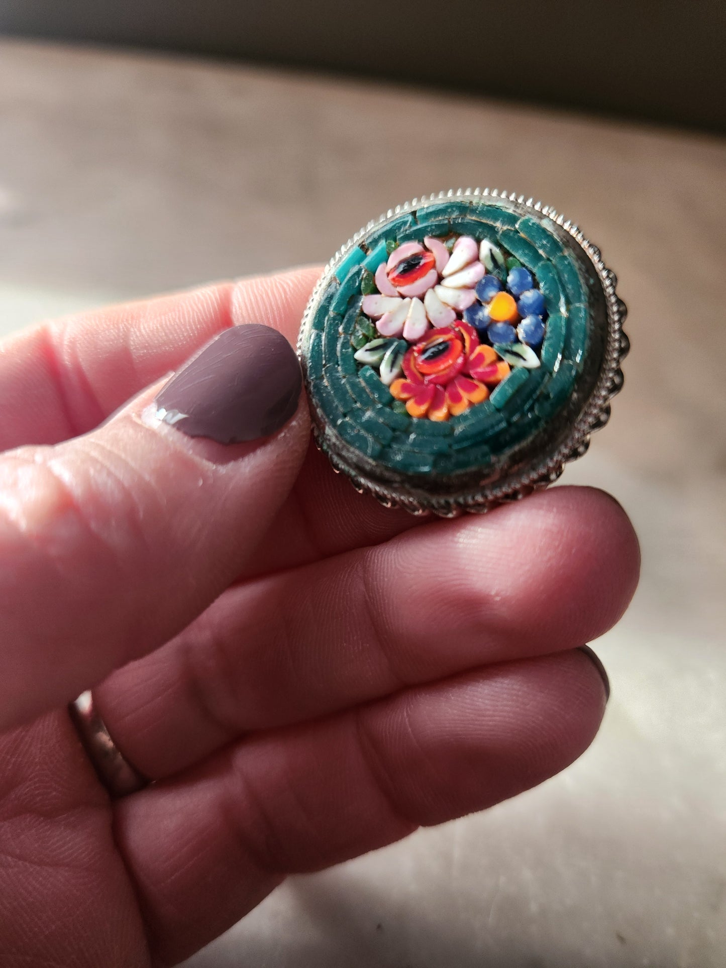 Italian Micro Mosaic Brooch