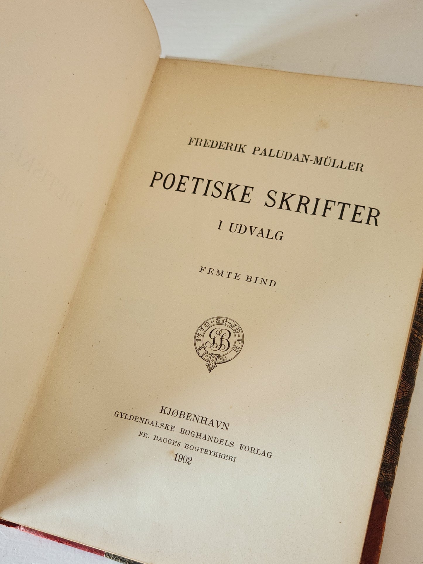 Poetical Writings of FREDERIK PALUDAN-MÜLLER 1902