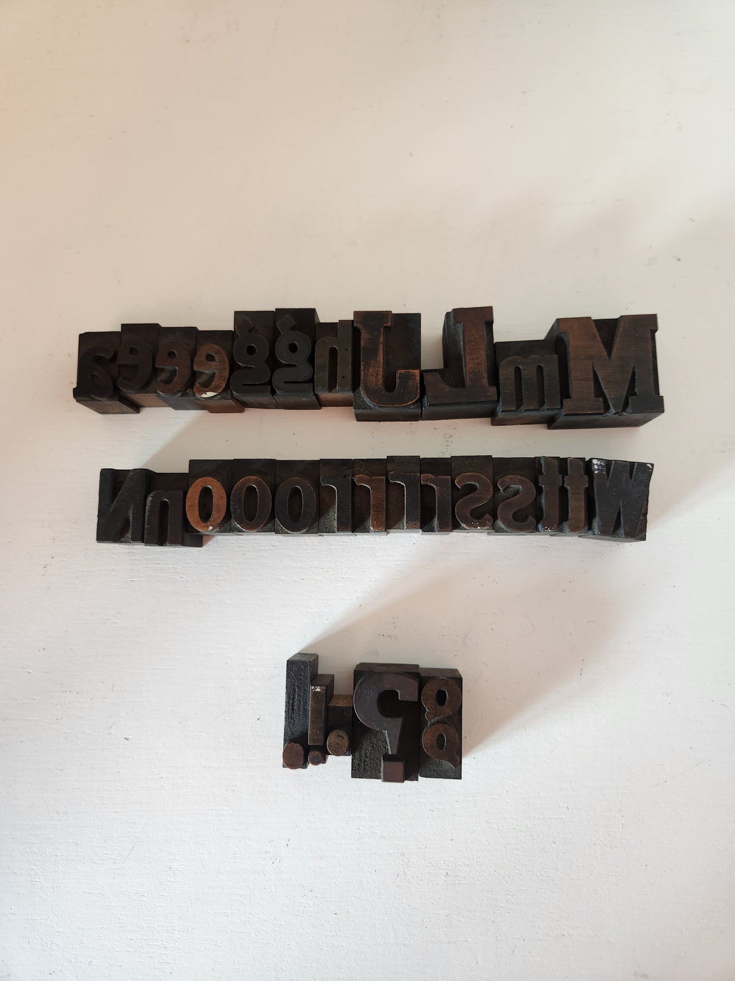 For Laura: Antique Wood Letterpress Set – Letters & Punctuation