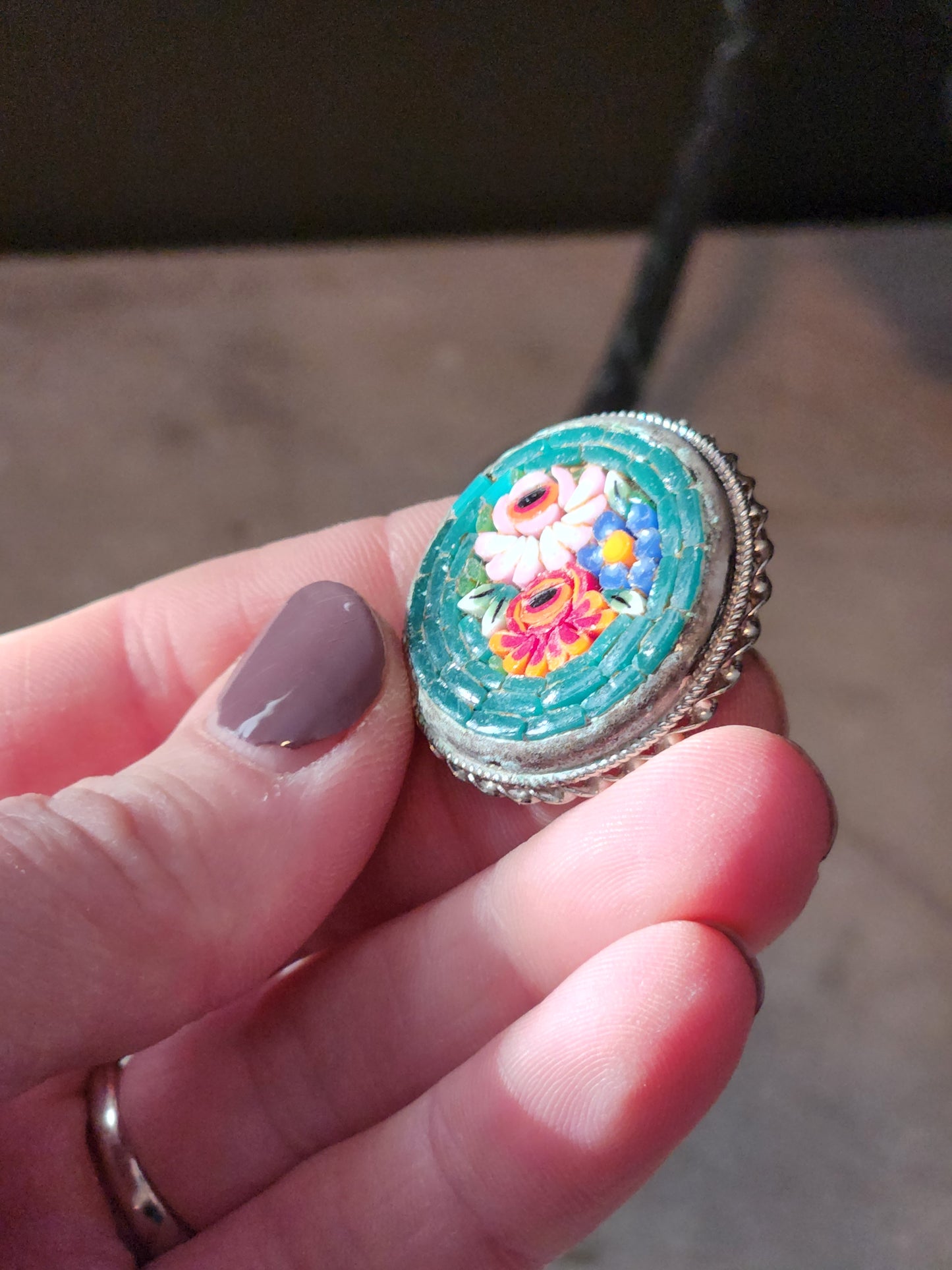 Italian Micro Mosaic Brooch