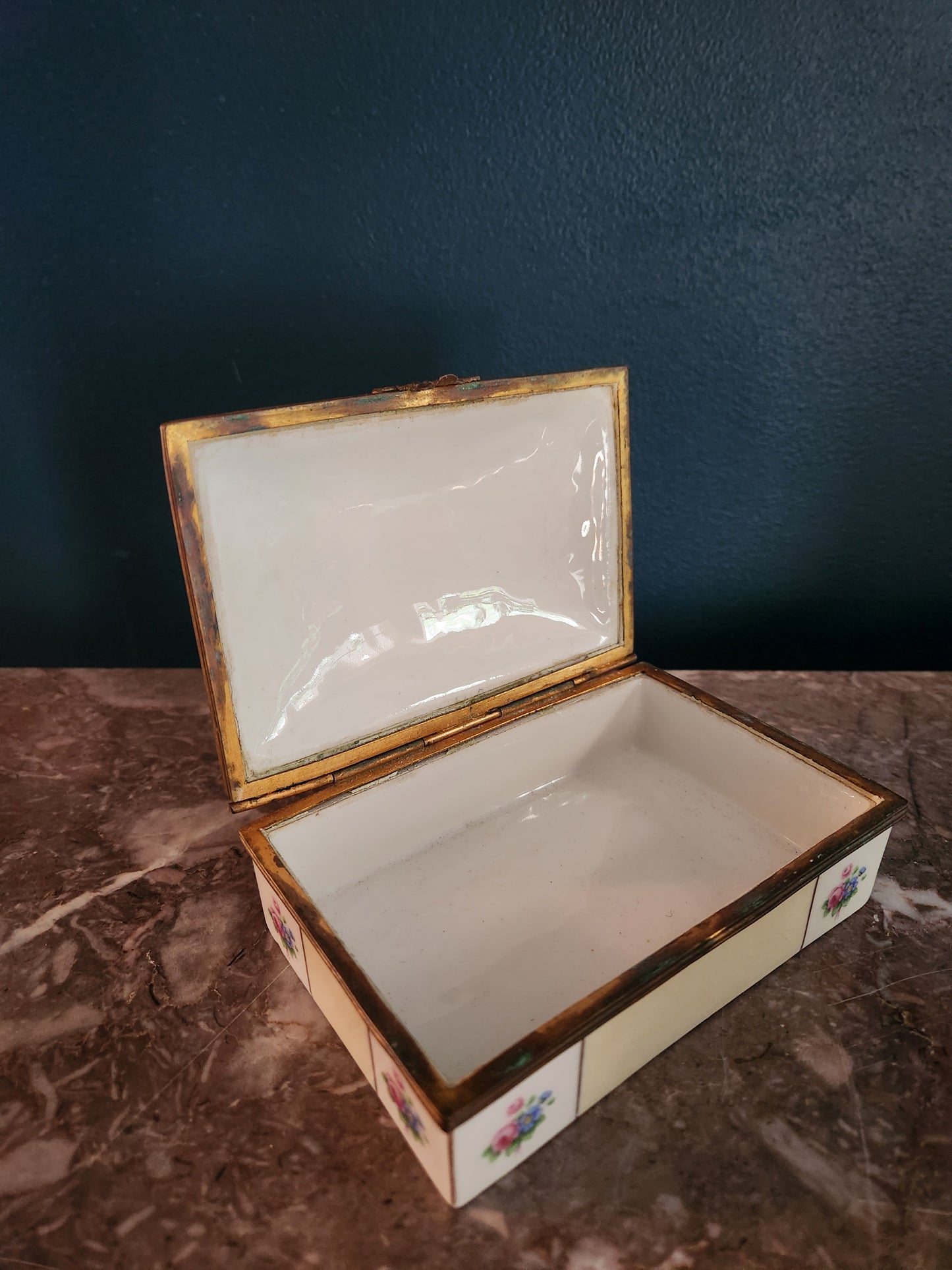French Ceramic Casket