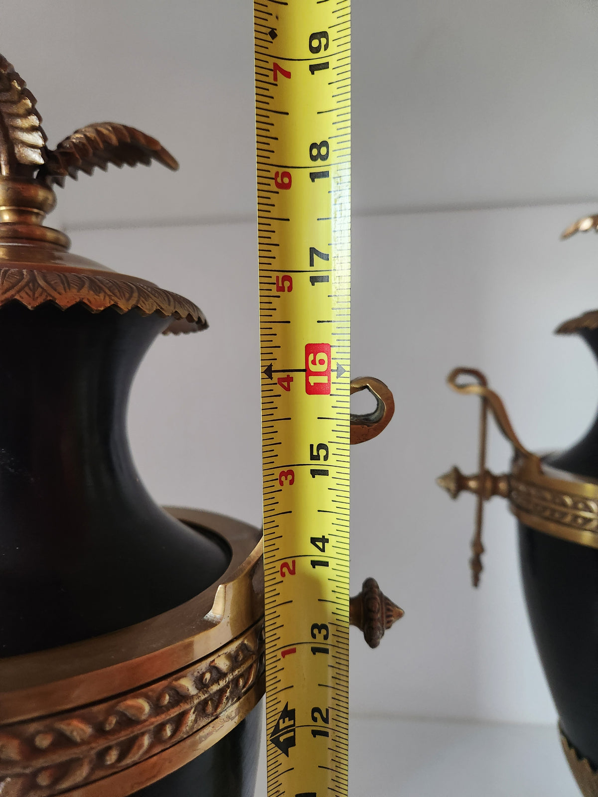 Brass Mounted Neoclassical Style Urns
