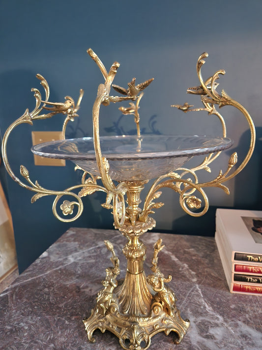 Gilt birdbath