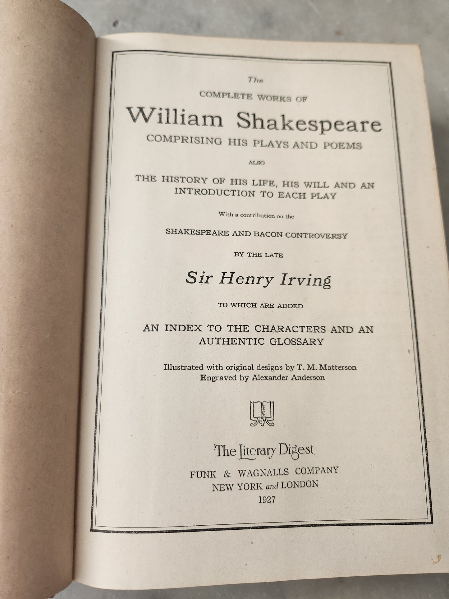 1927 Complete Works of Shakespeare