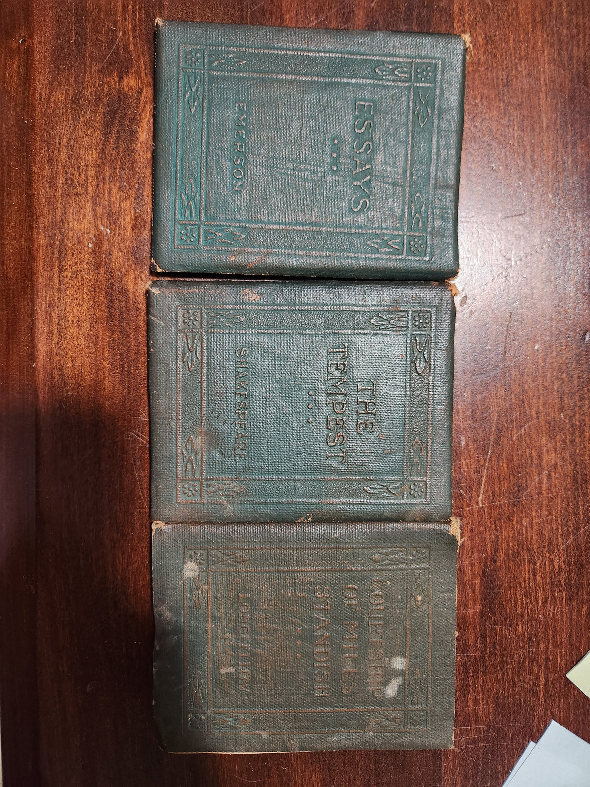3 little leather library books for Rhonda