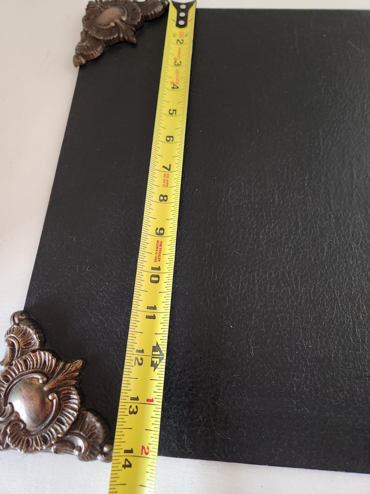 Vintage Leather and Brass Desk Blotter Pad
