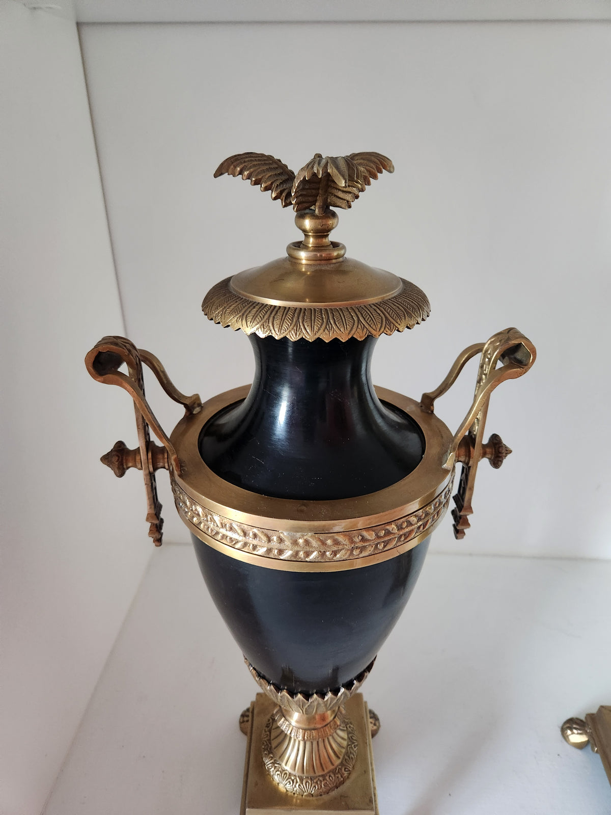 Brass Mounted Neoclassical Style Urns