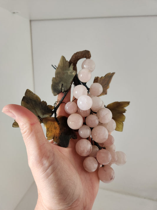 Rose quartz grapes