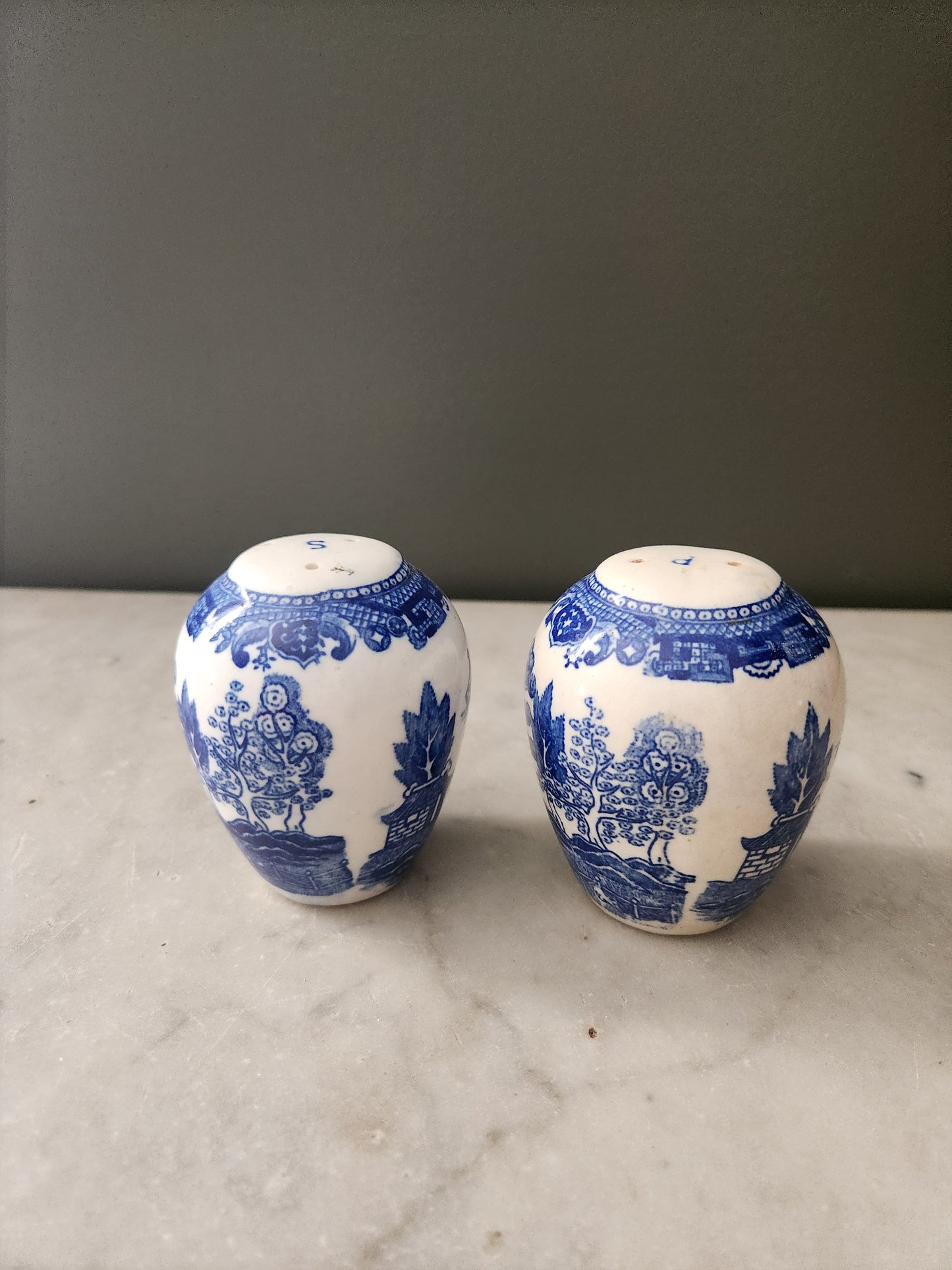 Blue Willow Salt and Pepper