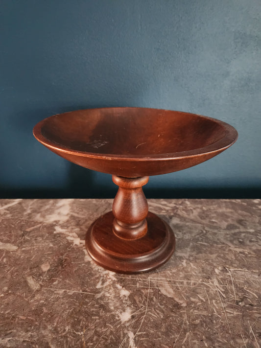 Two wood pedestals