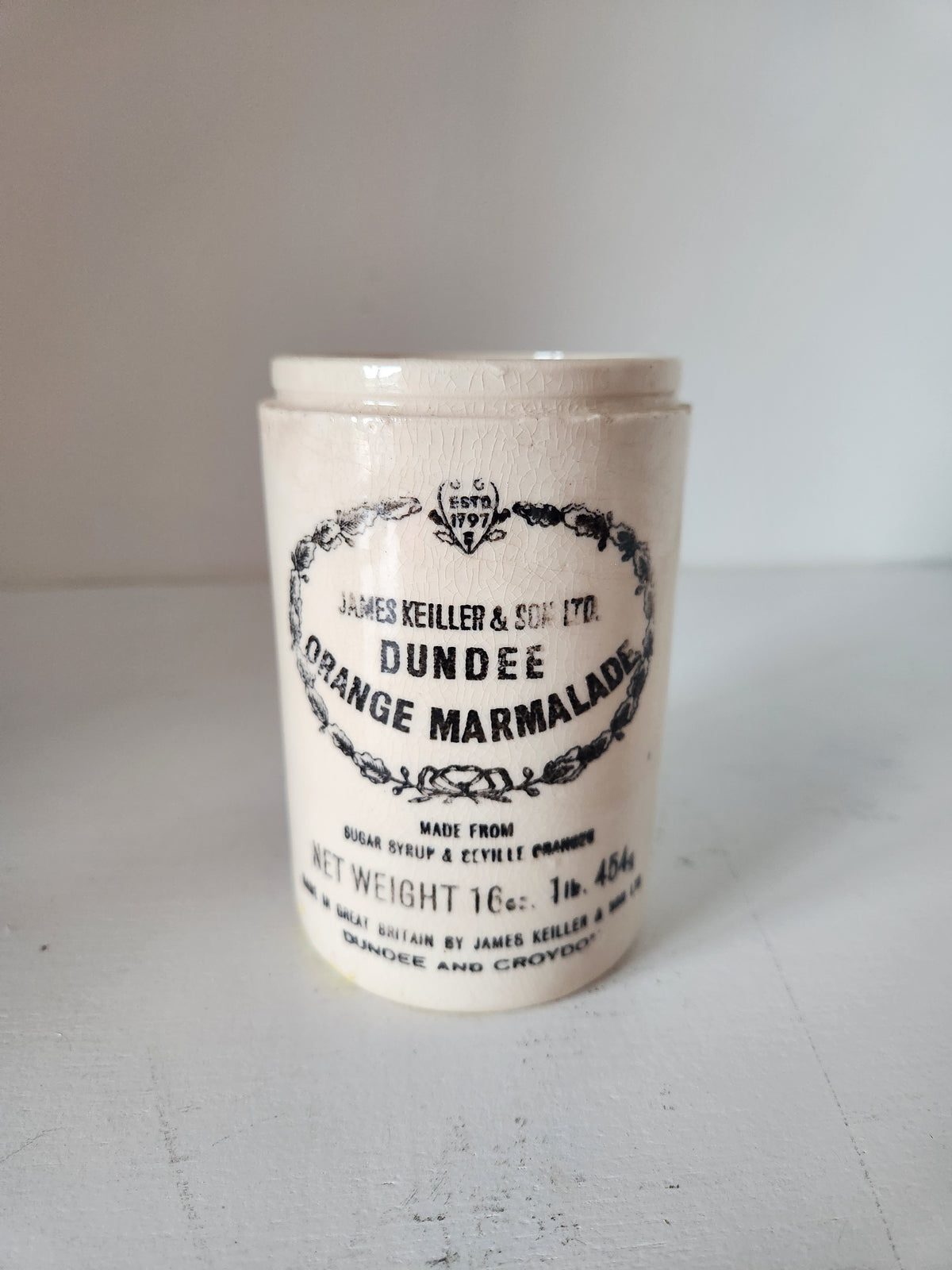 Antique Dundee Orange Maemalade Crock