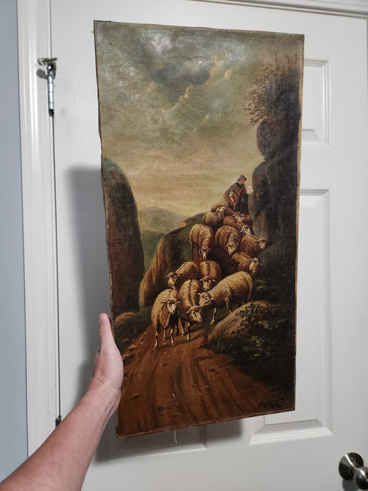 Pastoral Sheep Painting