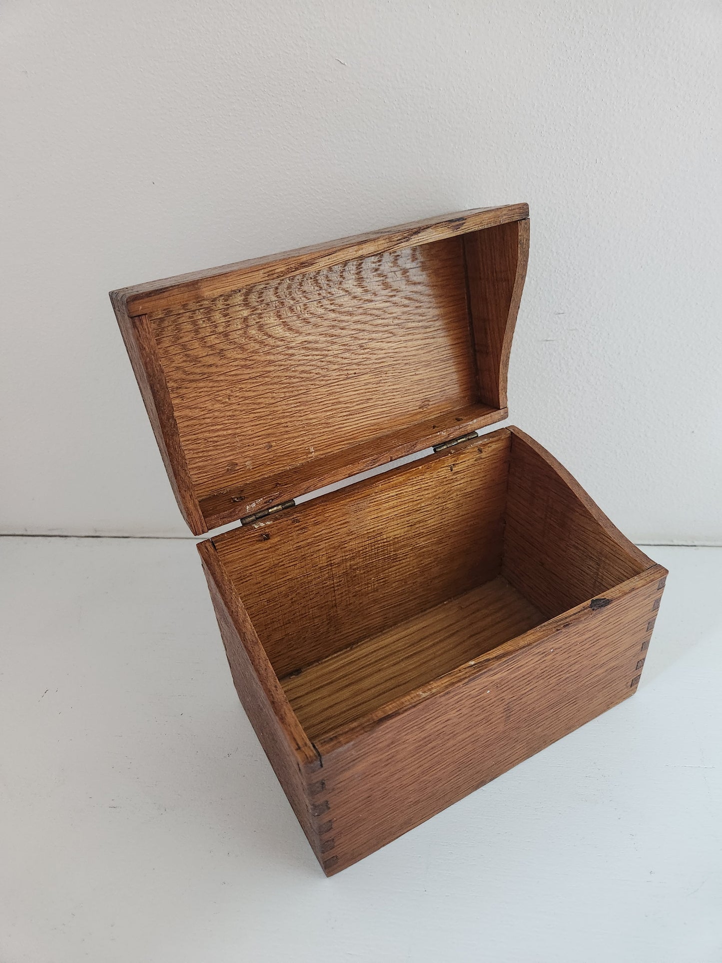 Vintage Wood Recipe Card Box