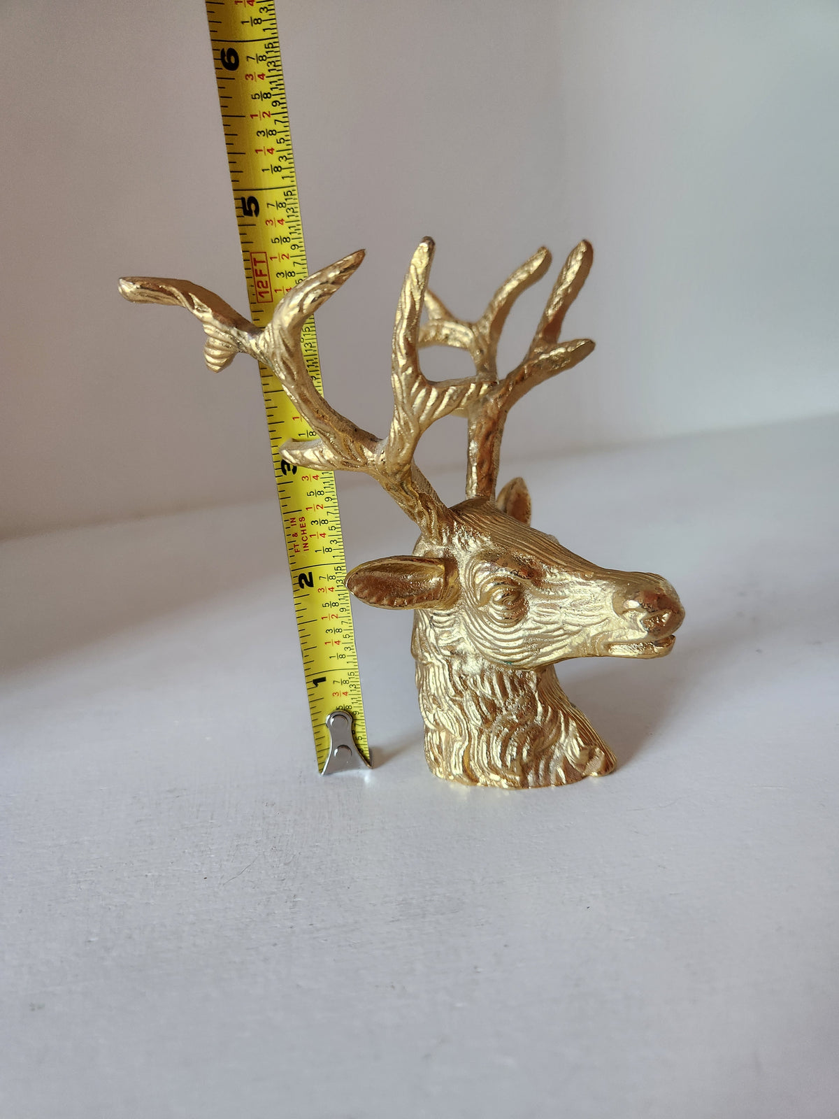 Cast Metal Stag Head