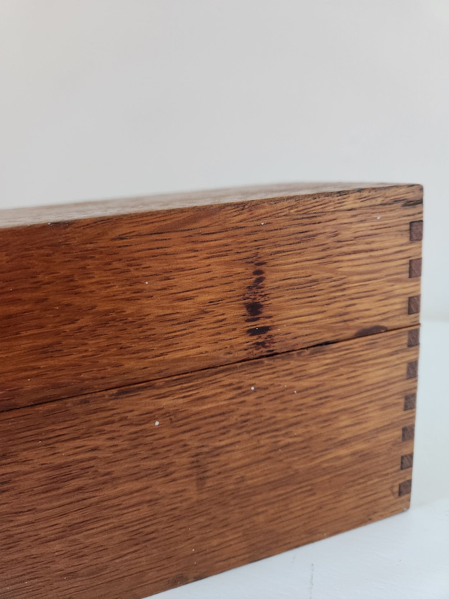 Vintage Wood Recipe Card Box