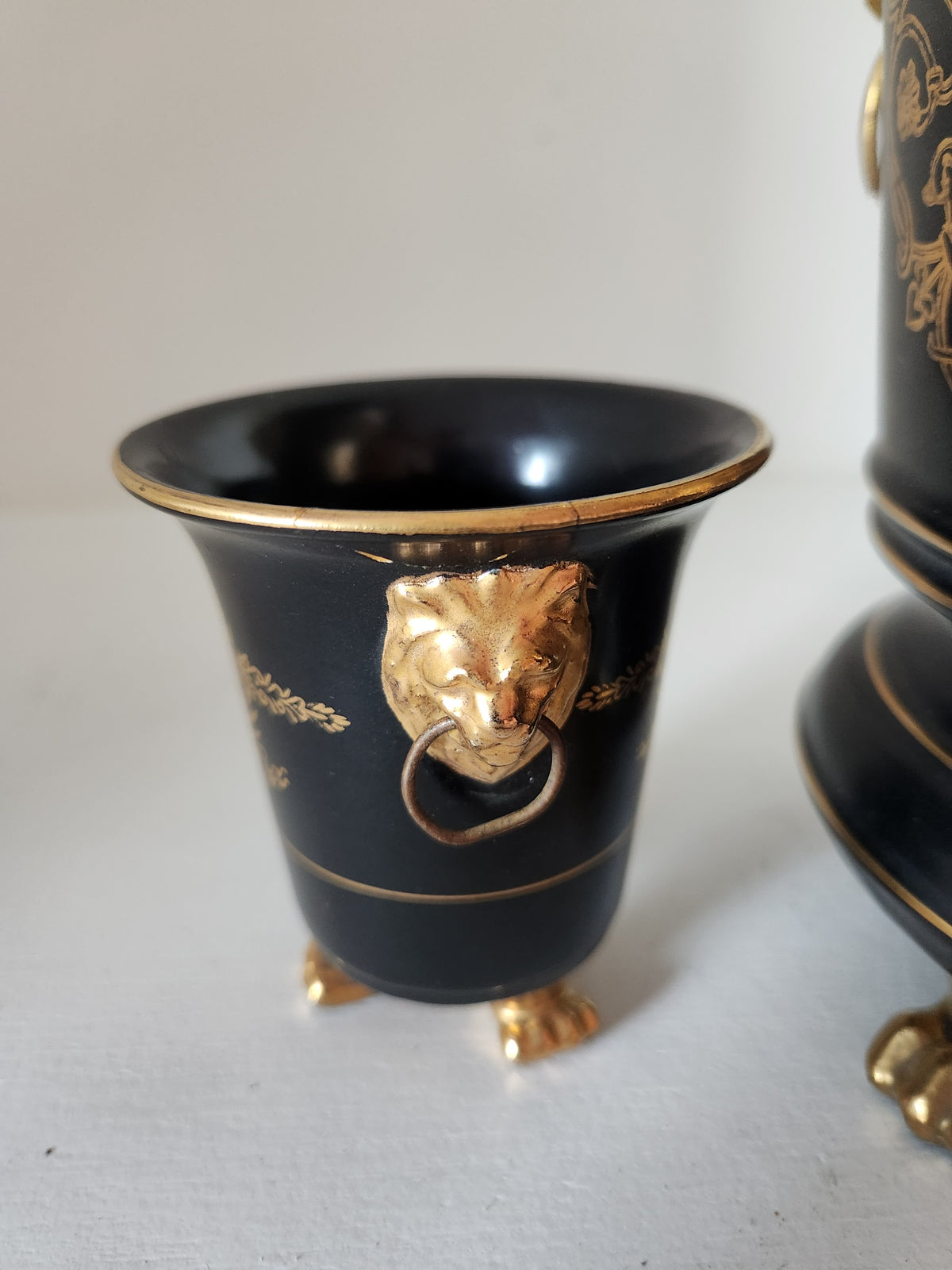 Vintage Lenwile Ardalt Cachepot and Toothpick Holder