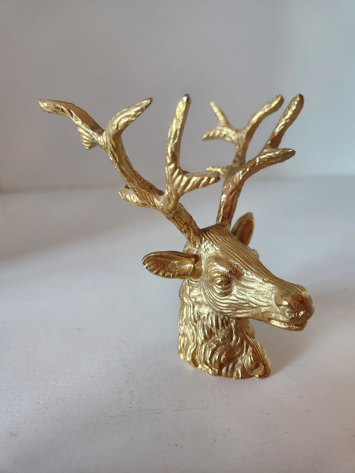 Cast Metal Stag Head
