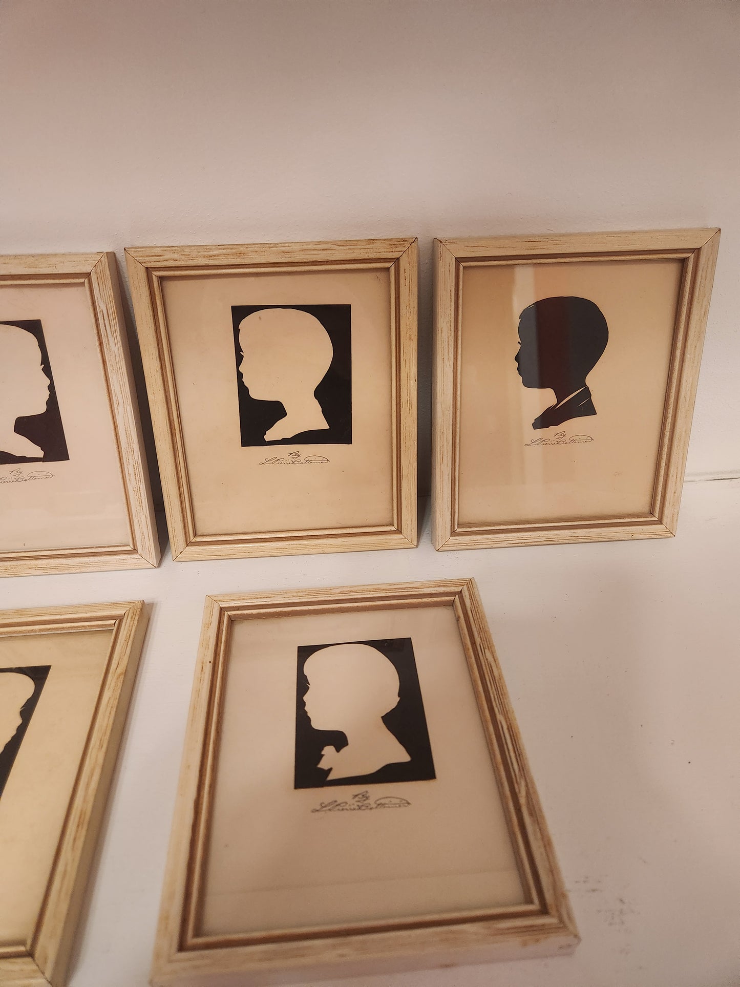 Collection of 6 Silhouettes, Hand cut and signed