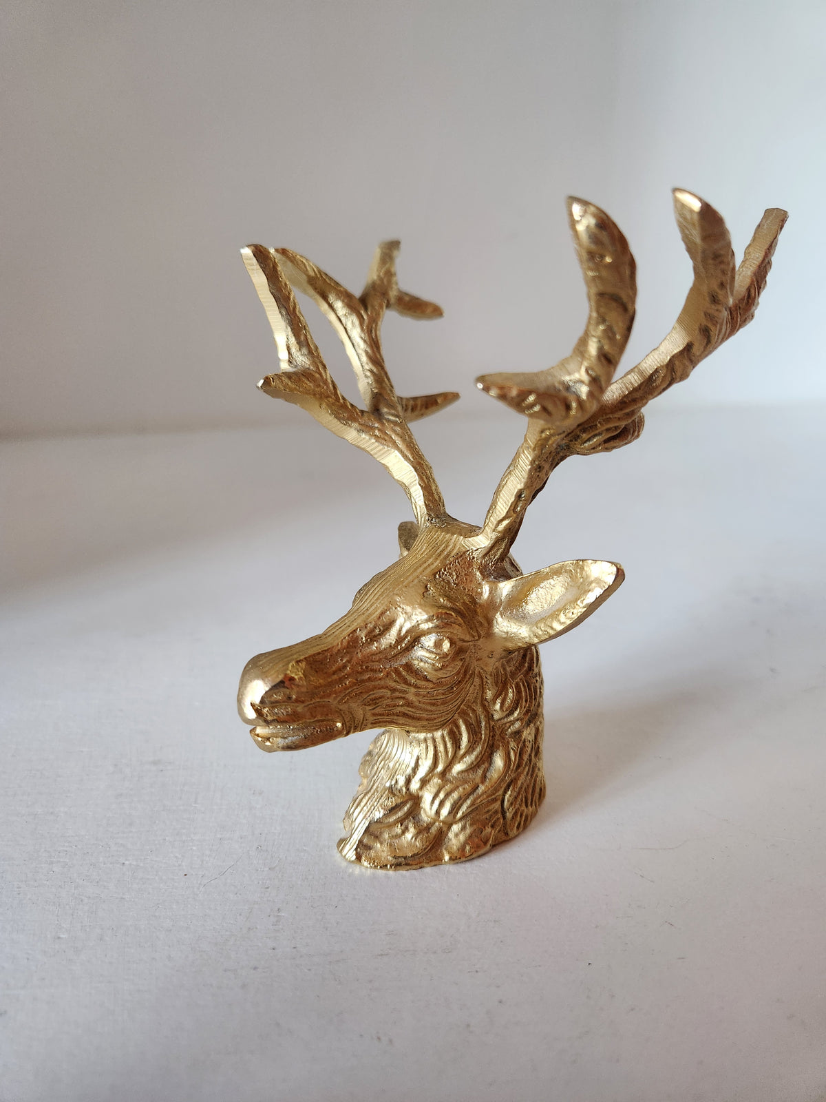 Cast Metal Stag Head
