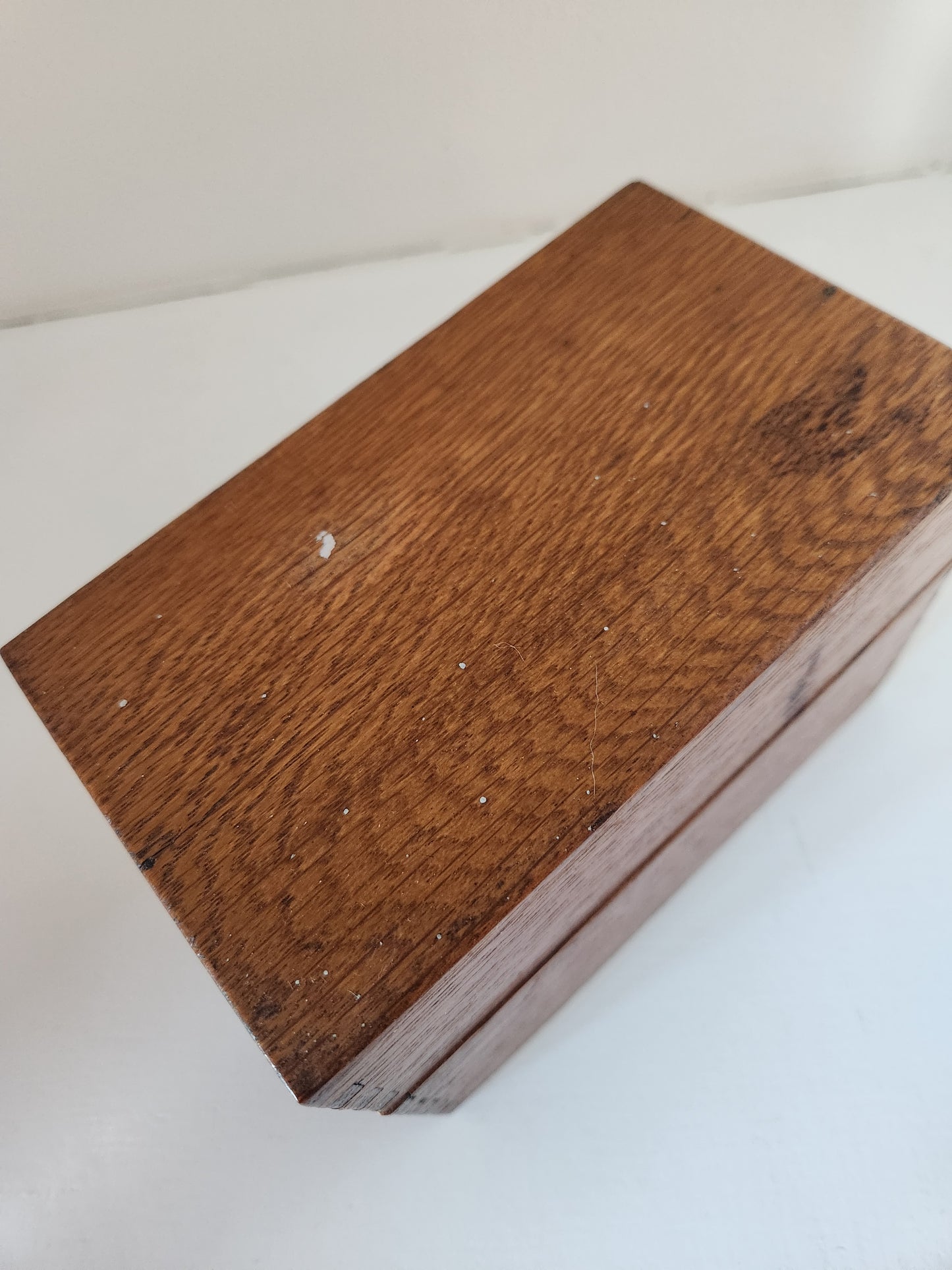 Vintage Wood Recipe Card Box