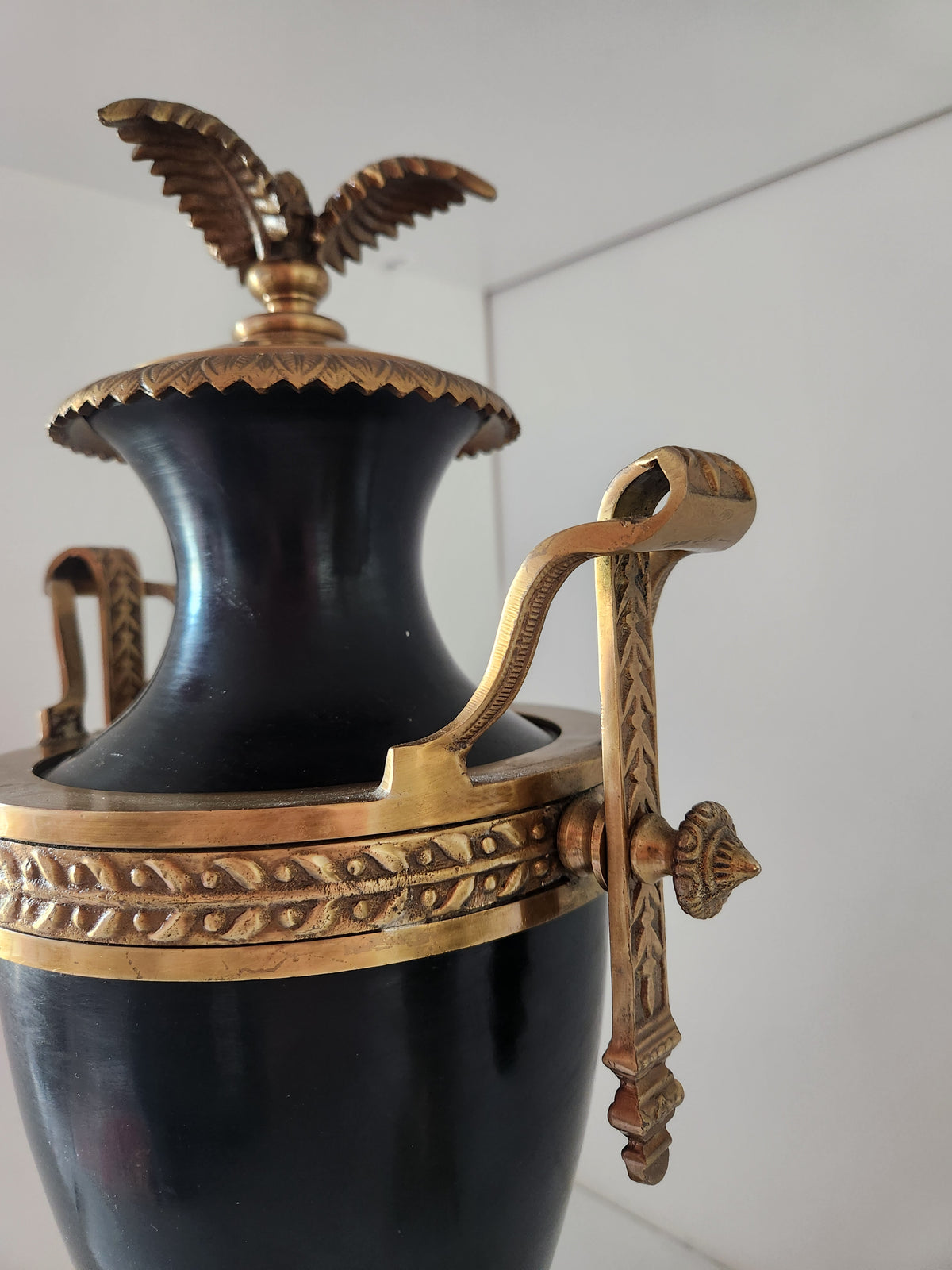 Brass Mounted Neoclassical Style Urns