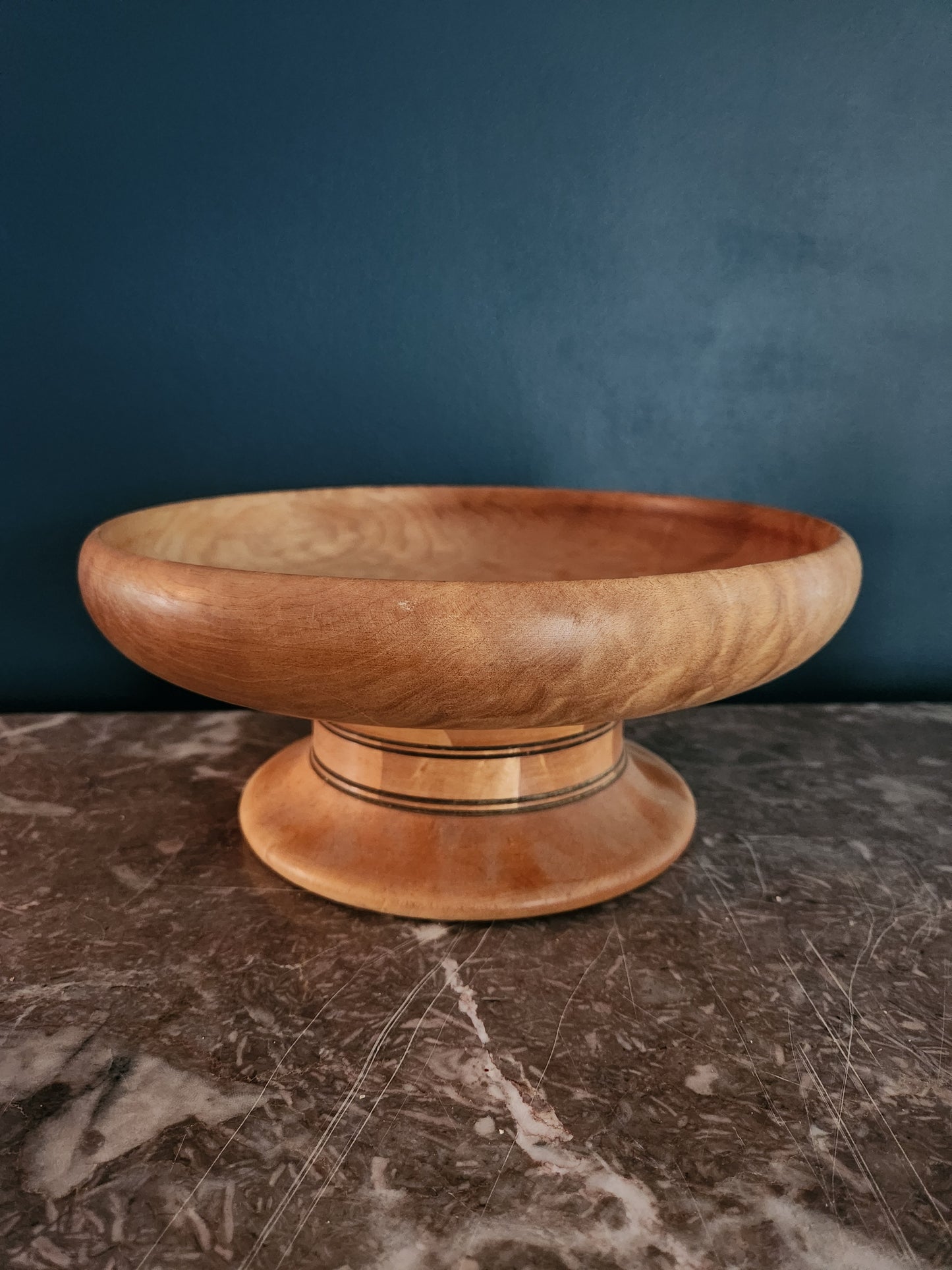 Two wood pedestals