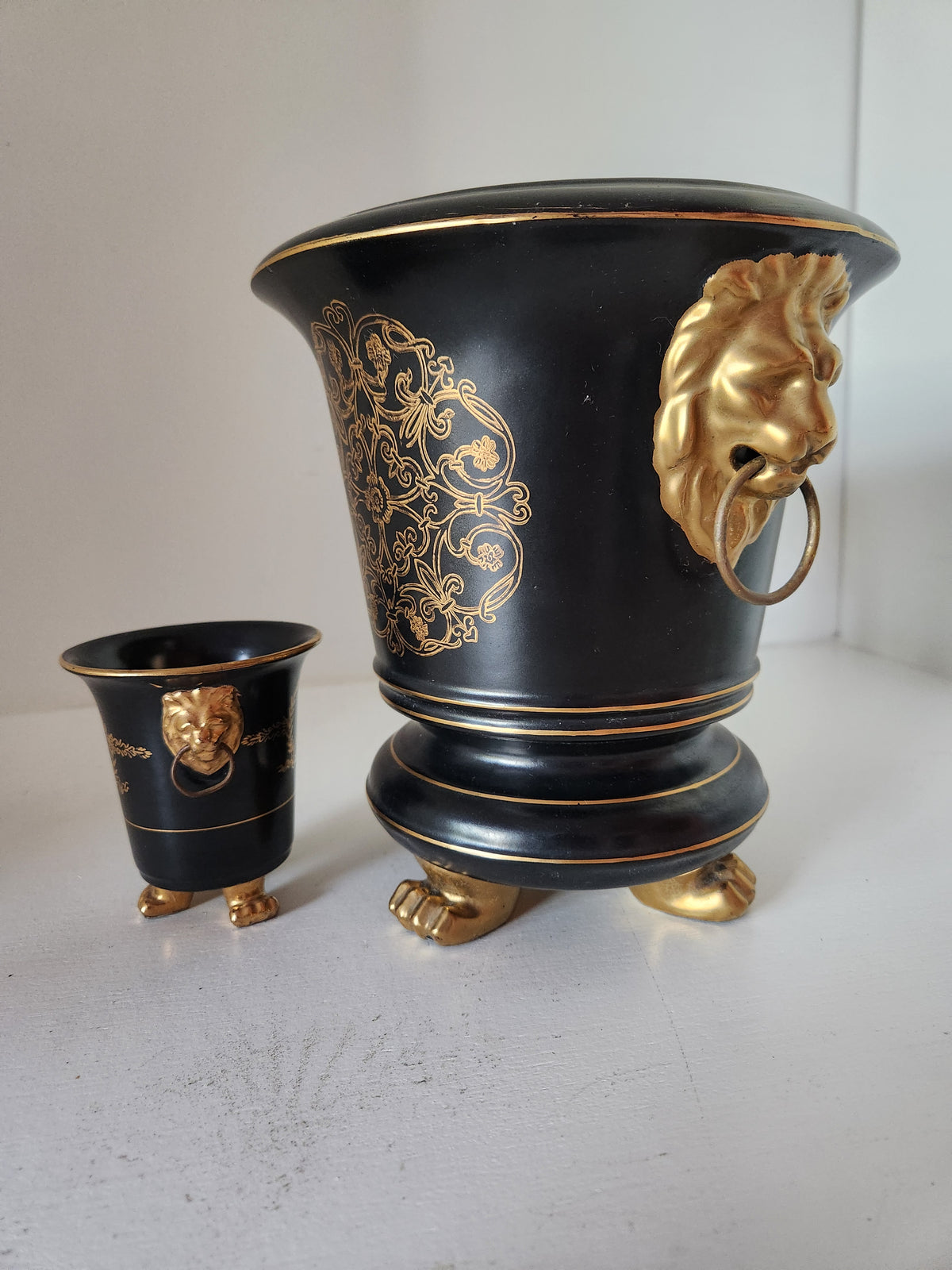 Vintage Lenwile Ardalt Cachepot and Toothpick Holder