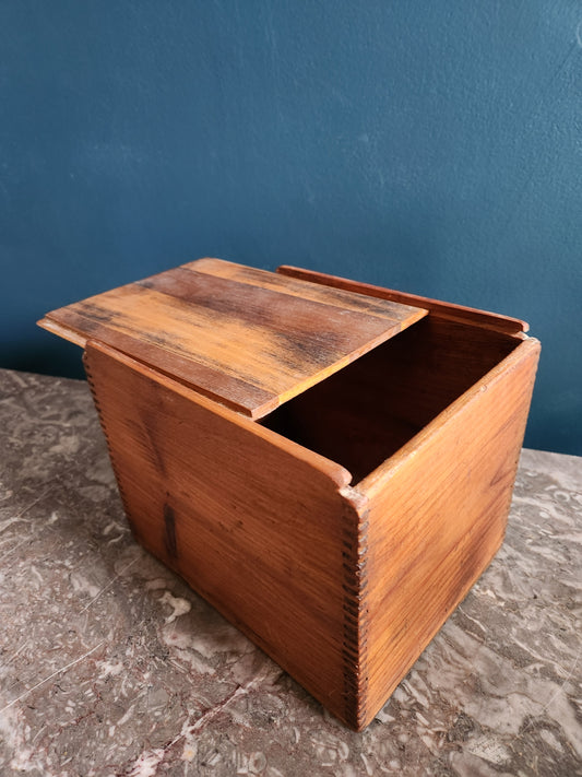 Primitive Lidded Wooden Box